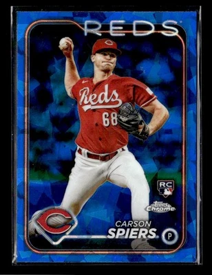2024 Topps Chrome Sapphire Edition #365 Carson Spiers Rookie Cincinnati Reds - Image 1 of 2