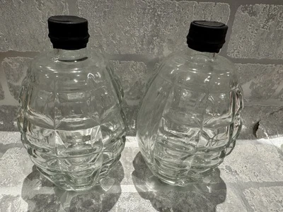 4 x Hand Grenade Glass Bottles With Lid  and Funnel For Alcohol Christmas Craft  - Image 1 of 4