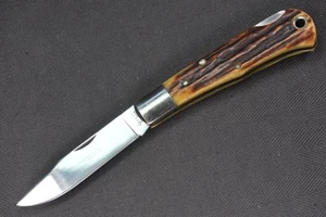 BOWEN USA R1306 Stag Lockback Pocket Knife Blackshear GA - Picture 1 of 14