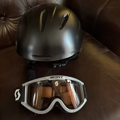 Casco de esquí/snowboard Giro bisel negro grande con gafas Scott Snowboarding esquí Foto 1 de 4