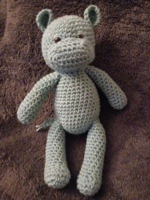 Häkeltiere Amigurumi Kuscheltier Nilpferd Geschenk 🎁 Weihnachten 🎄 Gehäkelt - Bild 1 von 3