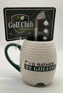 Taza de pelotas de golf juego de regalo para golfista 16 oz preferiría ser bolígrafo de golf putter 3 pelotas - Imagen 1 de 4