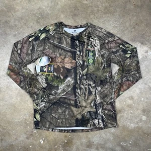 Mossy Oak Camo Shirt Mens Size Large (42-44) No Fly Zone UVF Insect Repel NWT - Picture 1 of 7