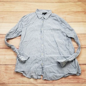 The Men's Store Bloomingdales Shirt XL Linen Striped Button Down Shirt Casual - Picture 1 of 8