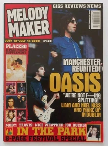 OASIS - Melody Maker - RARE UK Magazine + 8 Page Placebo Pullout (JUL 2000) - Picture 1 of 11