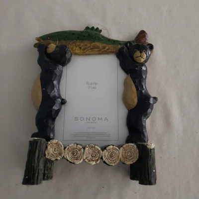 Marco de fotos Sonoma osos sosteniendo peces cabaña cabaña caza peces nuevo Foto 1 de 4