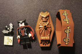 Lego Vampire Minifigure Studios 1381 Figure with Crypt Coffin Dracula