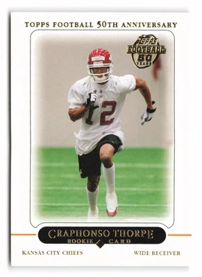 2005 Topps #388 Craphonso Thorpe Rookie Kansas City Chiefs RC - Image 1 of 2