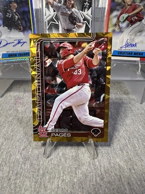 2025 Topps Series 1 - #252 Pedro Pages  Gold Diamante /50 - Image 1 of 2