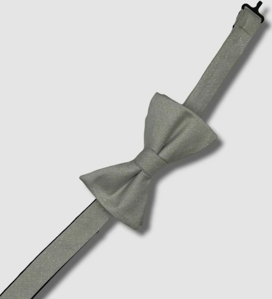 Pajarita ajustable preatada metálica plateada para hombre Alfani $30 Foto 1 de 1