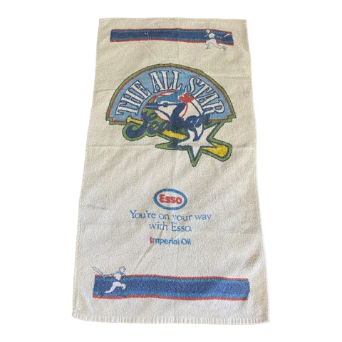 MLB Toronto Blue Jays Vintage Towel 1992 Esso Gas Oil White 43x23 Cover