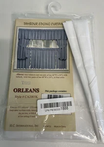 Today's Curtain Orleans 12" Valance Tambour Scallop Edge Curtain White, 60" x 12 - Picture 1 of 12
