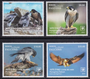Aitutaki 2023 Nueva Edición Set 4 Valores ** Pájaros Pájaros Halcones Halcones - Imagen 1 de 1