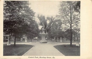Postkarte KY: Central Park, Bowling Green, Kentucky, verschickt 1910er DB S/W Foto - Bild 1 von 2