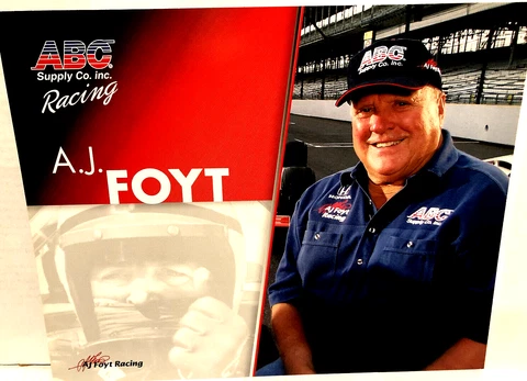 2011 A.J. FOYT ABC SUPPLY CO. INC RACING TEAM OWNER #14 HONDA INDY CAR POSTCARD Cover