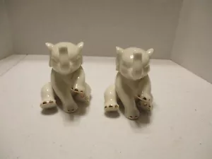 2 statuine elefante tronco da seduta in porcellana Lenox accenti oro - Foto 1 di 10