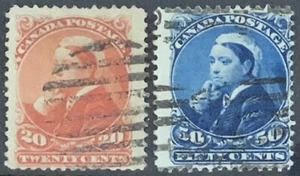 CANADÁ 1893 20c 50c SG115/6 USADO SG115/116 CAT 135€ - Imagen 1 de 1