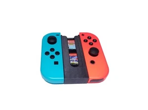 Nintendo Switch Joy-Con Grip + Cartridge Case - Low Profile Portable Pro Grip! - Picture 1 of 8