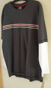 NWT BOY'S XG PREMIUM QUALITY LAYERED GRAY SHIRT RETAIL $28 SZ M - Picture 1 of 3