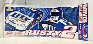 Rusty Wallace #2 Miller Lite WinCraft NASCAR Wall Sign 35.5"x15.5" Licensed Ford - Picture 1 of 7
