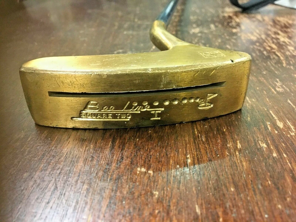Beeline I square two putter brass Head Steel RH 35.3/4" Hard To find - Image 1 of 4