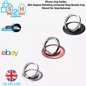 Phone Ring Holder Finger Grip 360° Rotate Stand Mount Mobile Phones iphone Sams - Picture 1 of 31