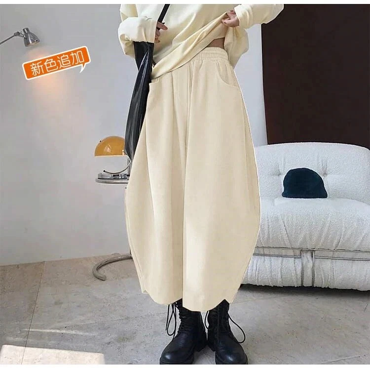 Womens Loose Retro Japanese Style Lantern Harem Pants Ankle Length Spring Casual - Image 1 of 4