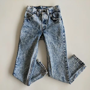 Vintage Levi's Orange Tag High Waist Acid Wash Unisex Kids No Size Straight Leg - Picture 1 of 15