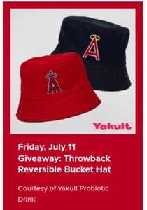 PRESALE ANGELS THROWBACK REVERSIBLE BUCKET HAT SGA 7/11/25 BRAND NEW! - Picture 1 of 2