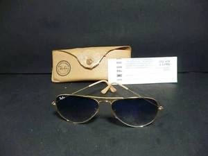 Original Ray-Ban Pilotenbrille blau/klar G 15. goldfarben Vollrand 3152 - Bild 1 von 10