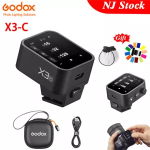 US Godox X3-C 2.4G Wireless TTL HSS Flash Lighting Trigger Trasmettitore per Canon - Foto 1 di 19