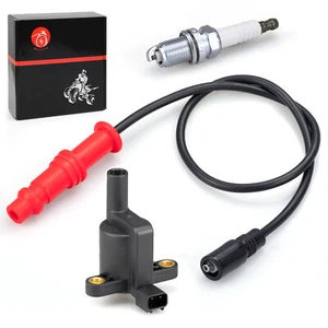 Ignition coil w/ Wire Cap & Spark plug for Polaris Ranger 500 4x4 2008 2009-2012 - Picture 1 of 7