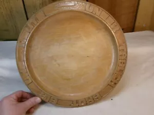 Vintage German Carved Wood 12" Bread Plate ~ Unser Taglich Brot Gib Une Heute - Picture 1 of 4