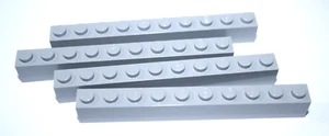 4x LEGO® Stein 1x10 6111 NUEVO gris claro gris azulado claro - Imagen 1 de 1