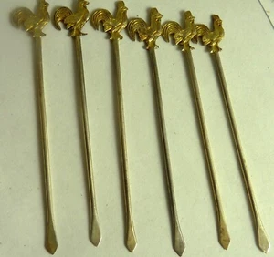 Cocktail Skewer Set Sterling Silver signed Barker Bros 1929 Birmingham England - Picture 1 of 3