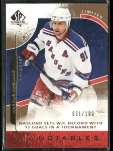 Markus Naslund 2008-09 SP Authentic SP Notables Limited #130 Rangers /100 - Picture 1 of 2