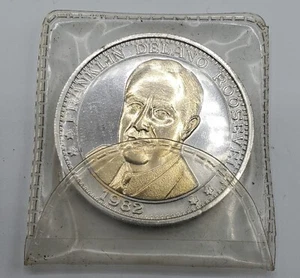 Franklin Delano Roosevelt Hundredth Anniversary Double Eagle Coin Token Round - Picture 1 of 2