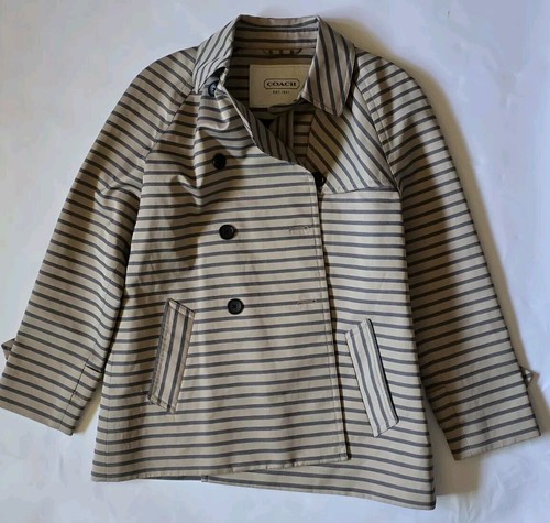 COACH RN # 32145 grande? CAPPOTTO CLASSICO A RIGHE VEDI MISURE RARO!