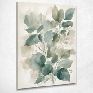 Quadro Botanico Moderno Sfumatura Delle Foglie Verdi Minimalista , btn39 quadro - Imagen 1 de 4