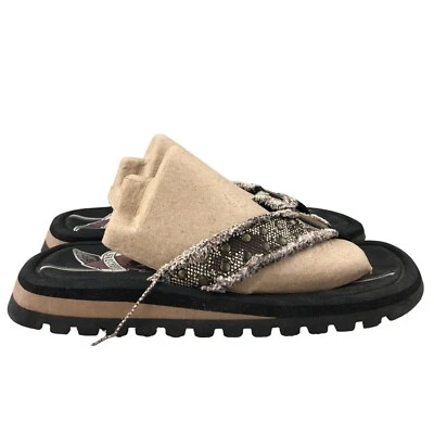 Skechers Women's Size 7** 90's Y2K Bronze Black Studded Open Toe Flip Flops Foto 1 de 4