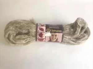 Lion Brand Imagine Netzgarn einfach 5 Schritte kein Strick Schal auslaufbraun Zucker - Bild 1 von 6