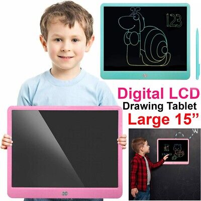 Almohadilla De Escritura Electrónica Digital LCD De 15 Pulgadas Tableta Tablero De Dibujo Garabatos Niños Reino Unido • 28.37€