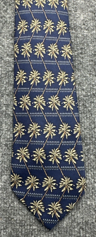 Corbata Tropicals by Tango Azul Palmeras Seda Hombre Corbata Geométrica Foto 1 de 4