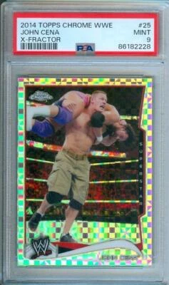 2014 Topps Chrome JOHN CENA X-Fractor WWE #25 PSA 9 - Image 1 of 2