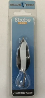 Cuchara estroboscópica Blue Fox Tackle Co. 3/8 OZ negra/blanca 2 1/8" ¡Bonita!! Foto 1 de 2