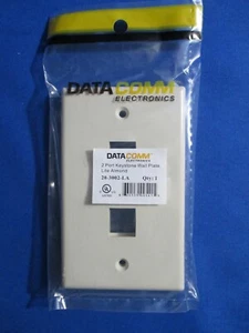 Placa de pared de una sola banda Data Comm 2 puertos Keystone Lite Almendra 20-3002-LA con tornillos - Imagen 1 de 28