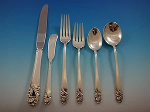 Spring Glory by International Sterling Silver Flatware Set for 12 Service 80 pcs - Picture 1 of 11