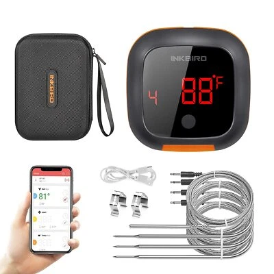 Inkbird Bluetooth Parrilla Carne Barbacoa Termómetro Sonda Temporizador Alarma Estuche de Transporte C/F Foto 1 de 4