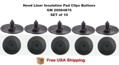 Clip de retención de aislamiento para capó Saturn Aura 2007-2009 15456 GM 20064875 10 piezas Foto 1 de 3