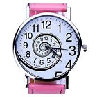 Ladies Watch PINK White Time Moving Turn Spin Analogue Watches Gift Present UK
